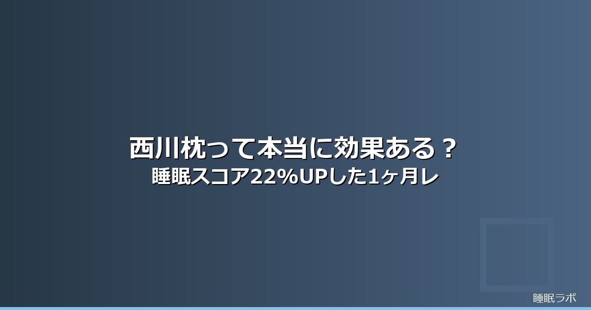 枕 おすすめ 西川のイメージ画像